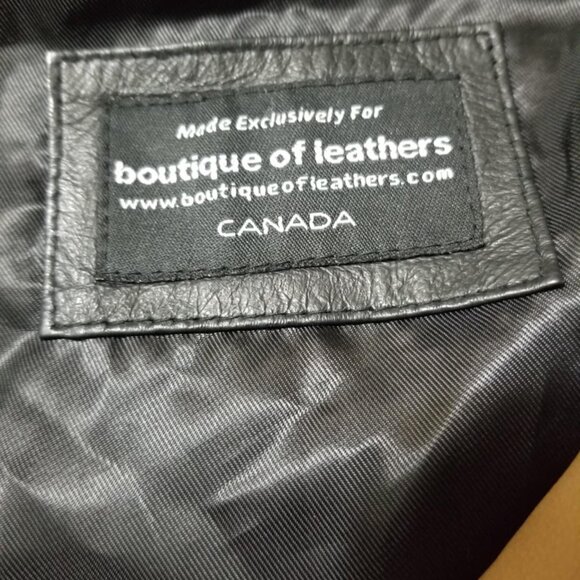 Boutique Of Leathers Lamb Jacket Bomber Coat Small Black Biker Urban Street - Picture 3 of 10